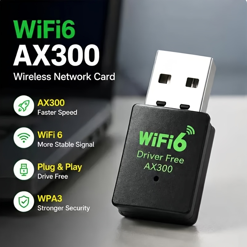 ax300 wi fi 6 nano usb adapter mini dongle plug and play usb 2 0 soft ap hotspot mode windows   11 2 4ghz  