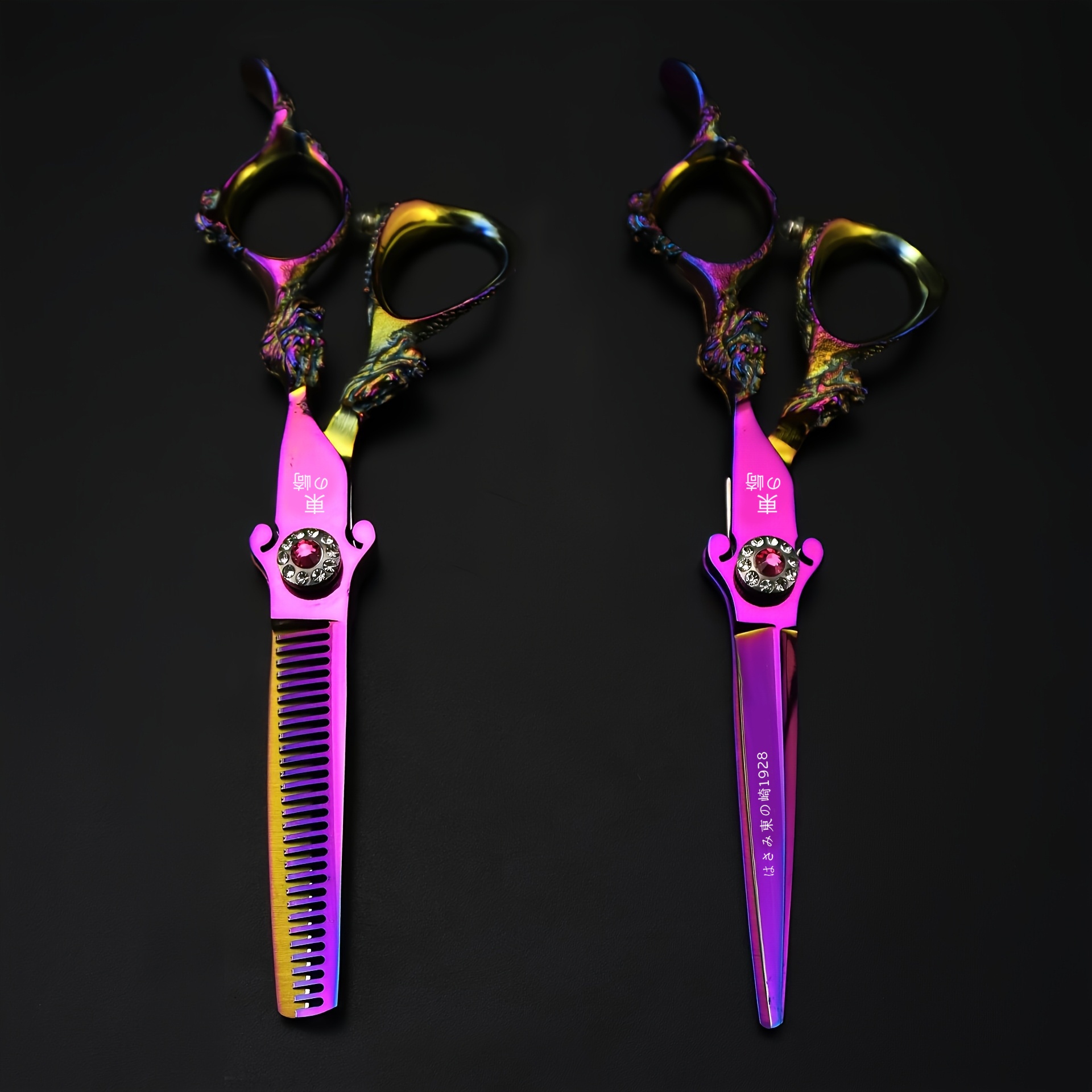 6.0-Inch Color Dragon Handle High-End Hairdressing Scissors