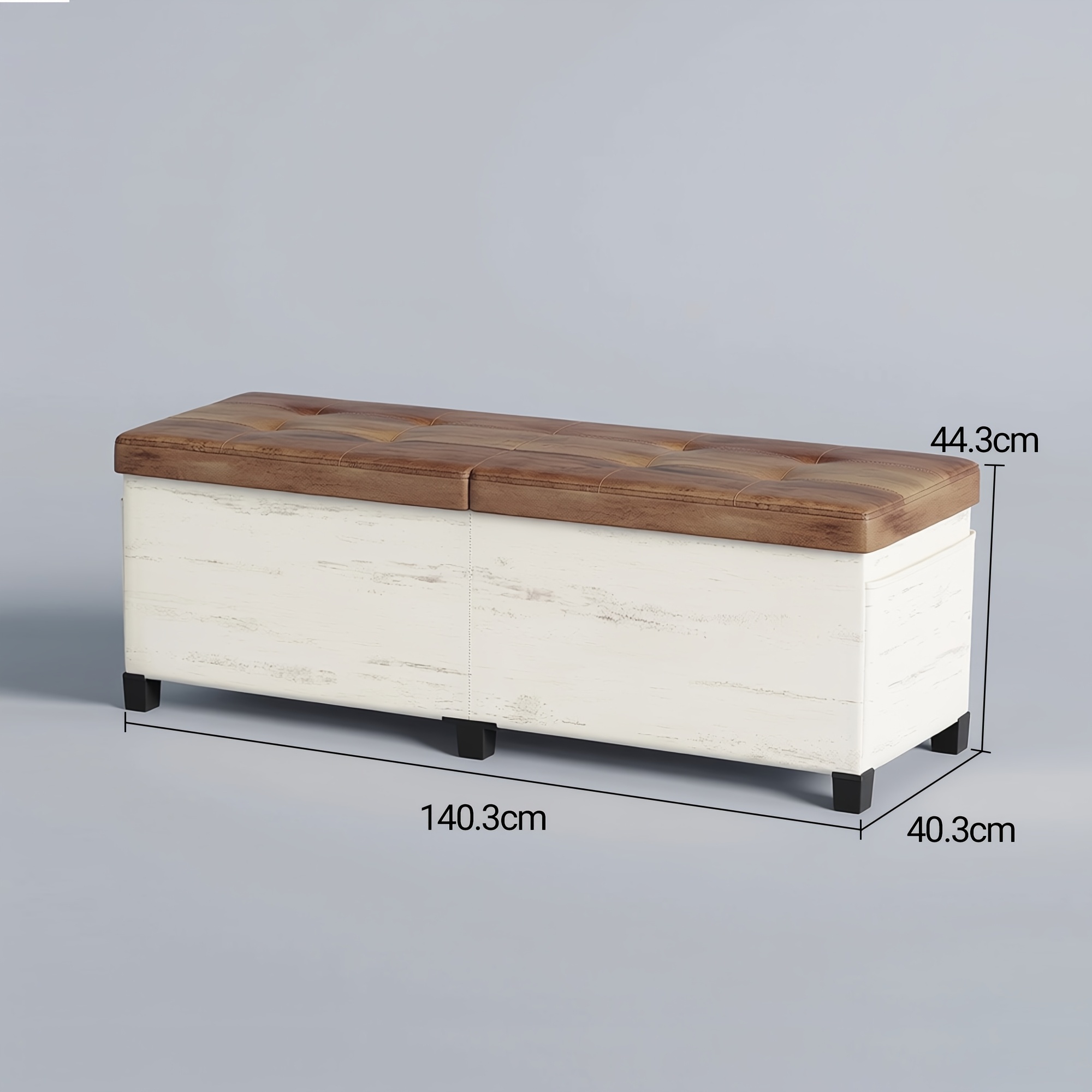 Large Foldable Fabric Storage Ottoman With Lid - Wood Frame Suitable For Bedrooms & Living Rooms, / Stool, Multi-functional Furniture For Hidden Storage, Space- Design, Trunks