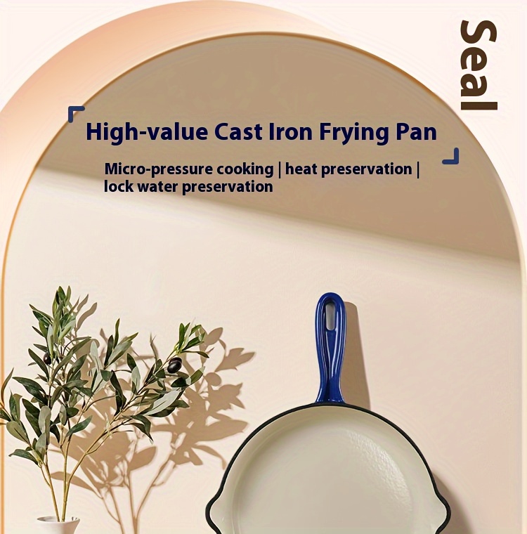 cast     inch non stick   frying pan hand wash only compatible with gas stoves flat bottom multi use   pan with cast iron handle 26 plates pack details 0