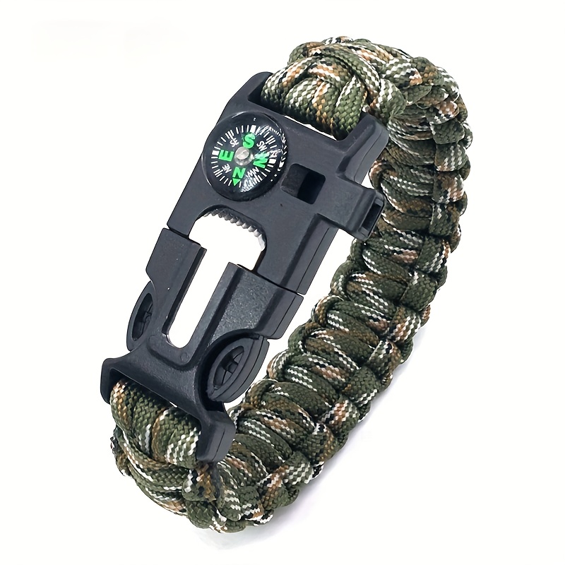 5 in 1 Woven Bracelet, Multifunctional for Hiking and Camping