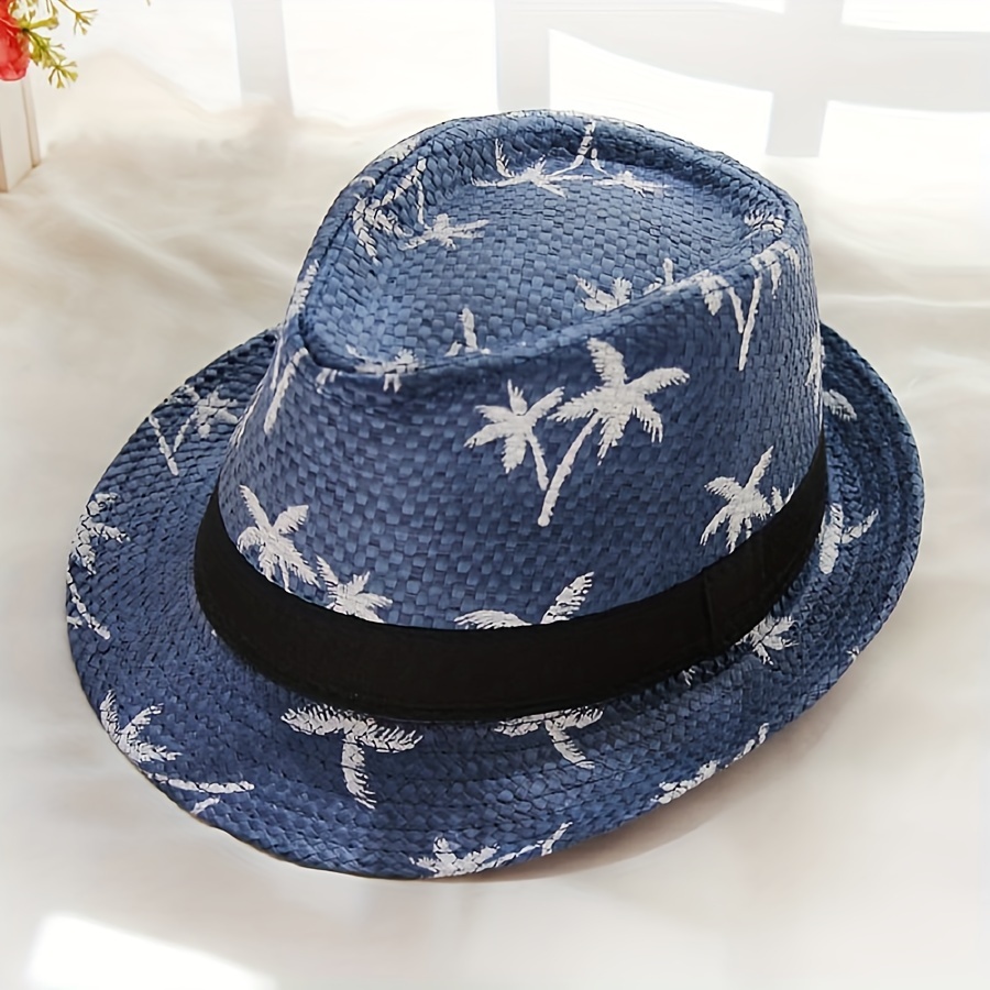 Summer Men Women Beach Sun Hat Jazz Panama Unisex Trilby Fedora