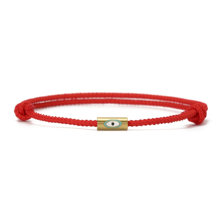 TEMU 1pc Men's 2mm Braided Bracelet Evil Eye Bracelet Men's Wrist Strap
