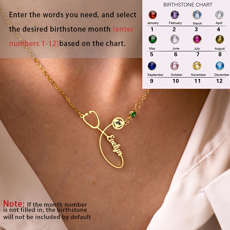 Personalized Stethoscope Custom Necklace for Women