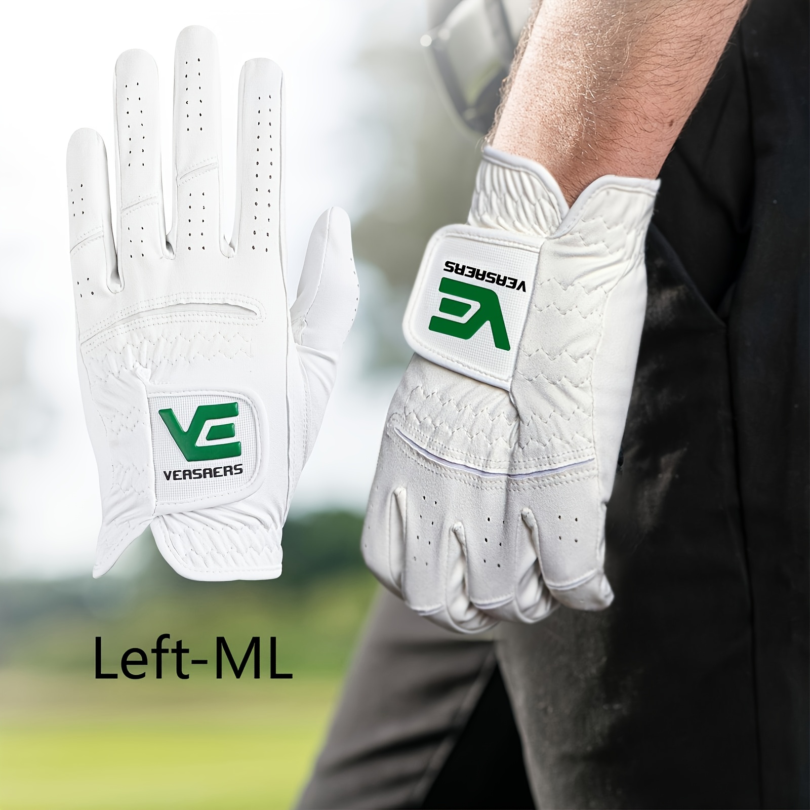 TEMU Golf Glove For Left-handed Men, Suitable For Right-handed Golfers, 1pc, Durability, White