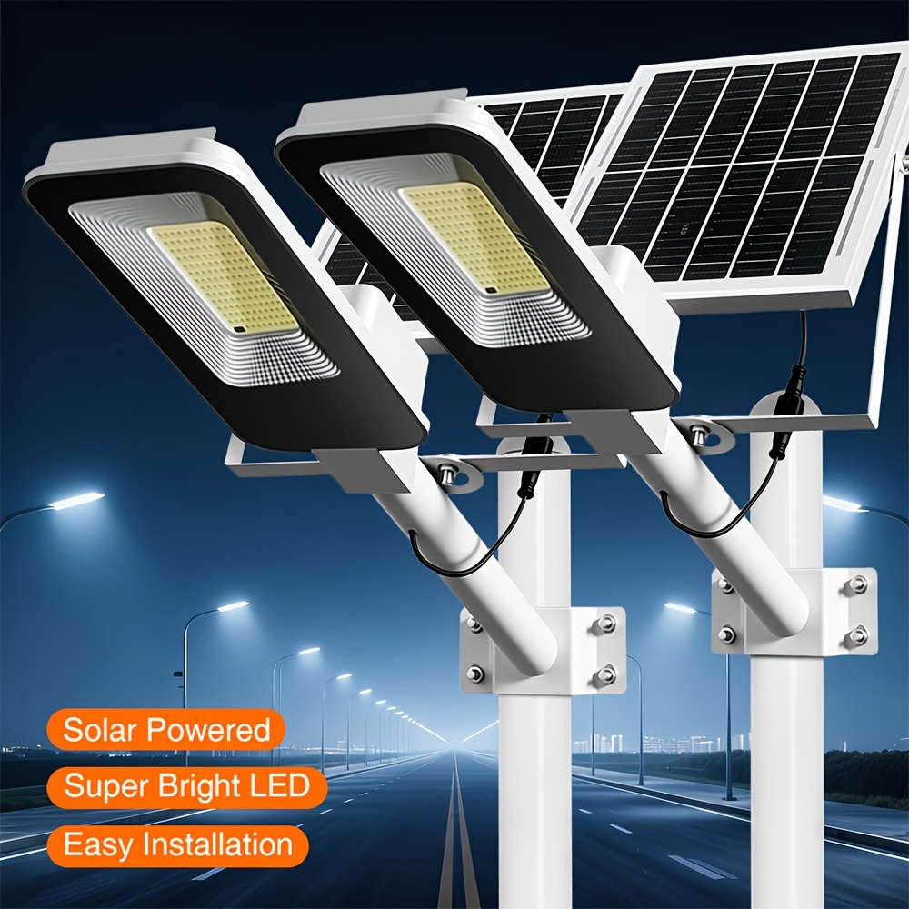 immagine dell'articolo luci solari da giardino, accensione   dal   allalba. disponibili con specifiche 4000mah/6000mah. lampade solari da esterno a led ad   luminosità, lampade stradali solari per esterni, adatte per  ,  , cortili, garage, parcheggi