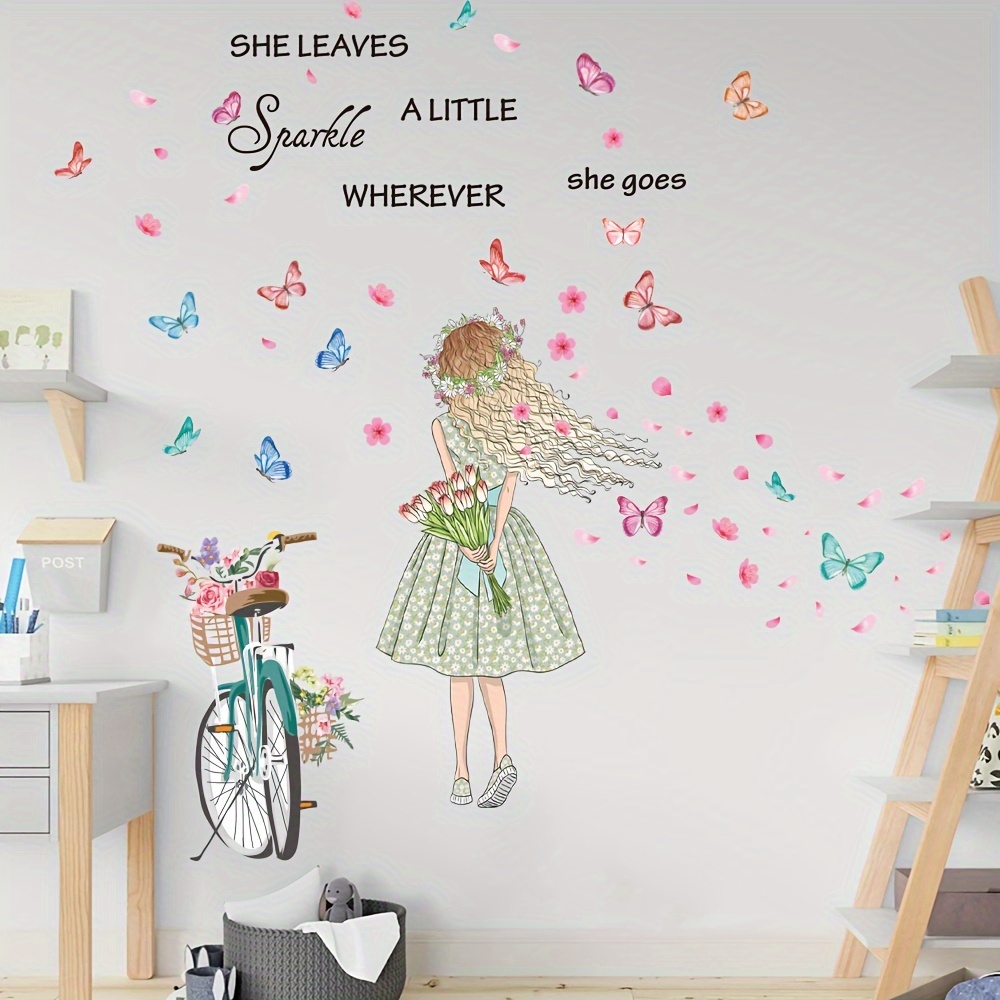 style girl wall decal removable - Temu, image size:1000x1000