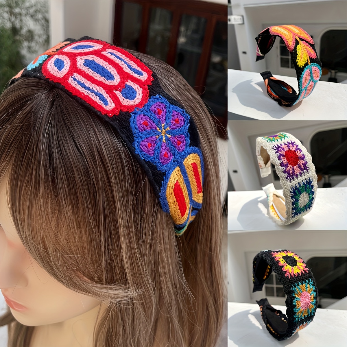 crochet headband sold on Temu United States display picture 1