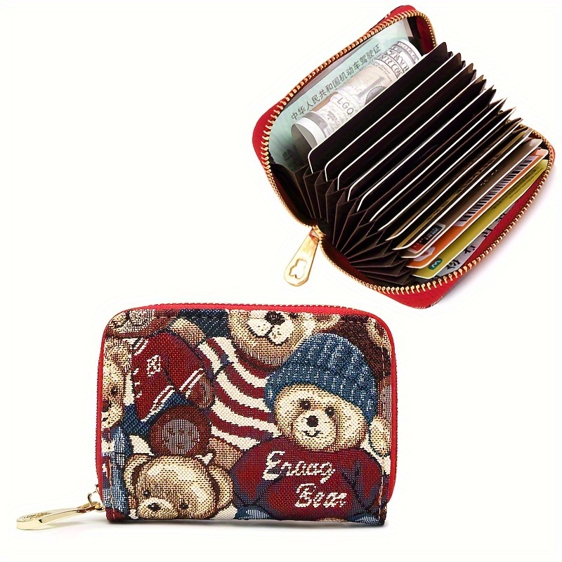 

Card Bag Vintage Printed Coin Purse Credit Card Bag Small And Delicate With Beautiful Ladies Bag