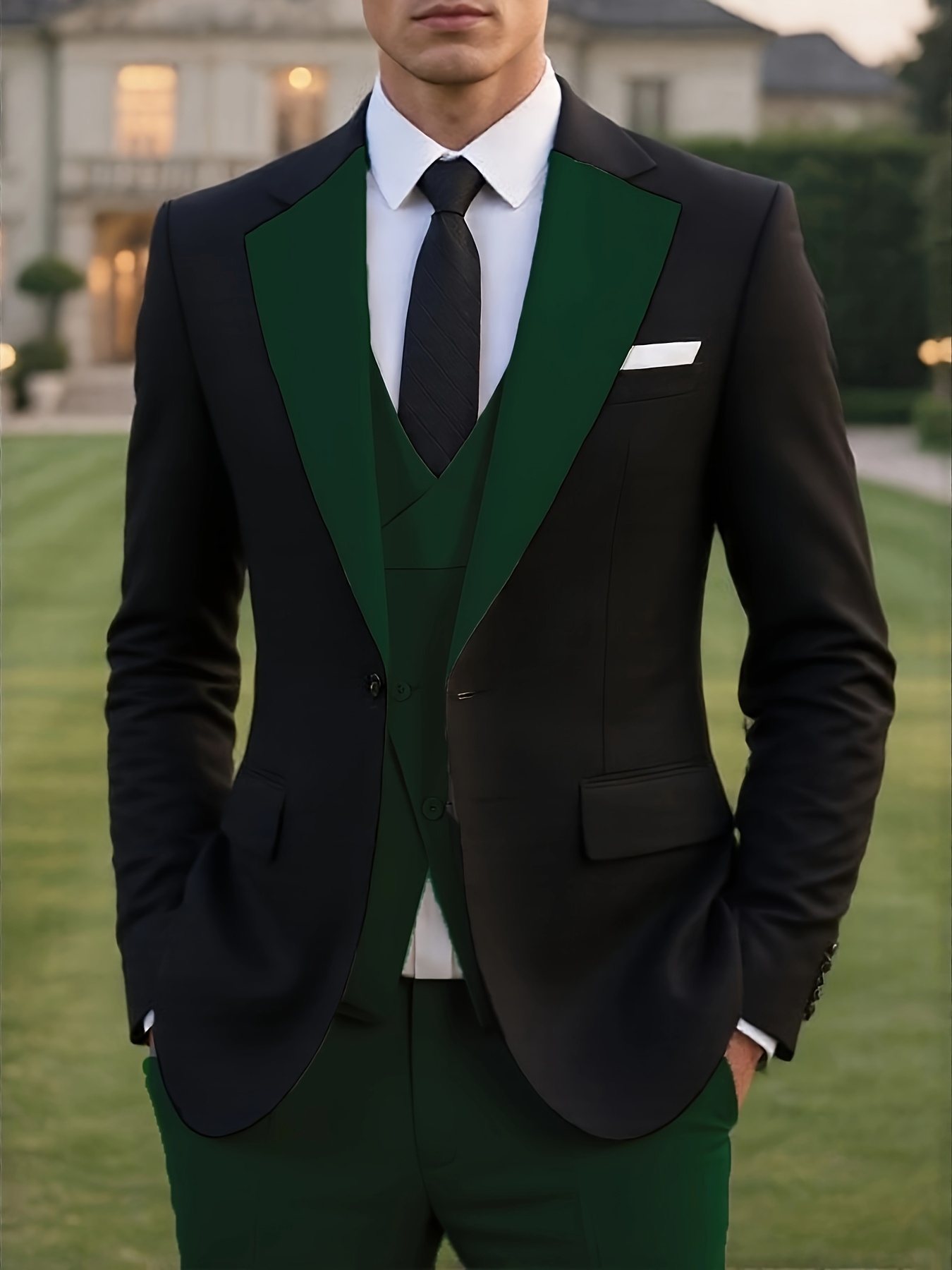 [Madingas kostiumas] 3 dalių kostiumas | Vyriškas madingas oficialus renginys, vestuvinis kostiumas, elegantiškas vestuvių vakarėlio kostiumas, kasdienis verslo drabužis, darbo apranga