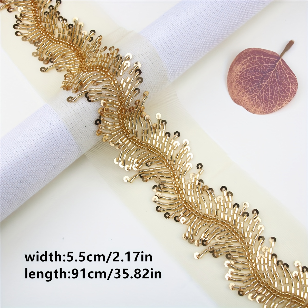 Mesh Sequin Bead Embroidery Heavy-Duty Lace for DIY Accessories