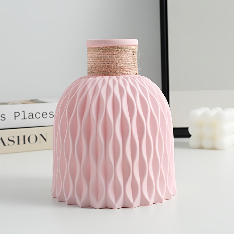 Nordic Style Plastic Vase Modern Simple Creative Anti-fall Flower Arrangement Hydroponic Vase Home Desktop Decoration