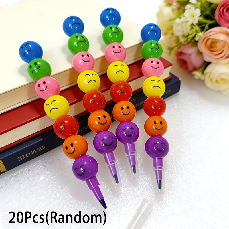 item picture 20pcs color crayons cartoon     gourd pen children students painting stationery school supplies for school stationery birthday event christmas halloween gifts random