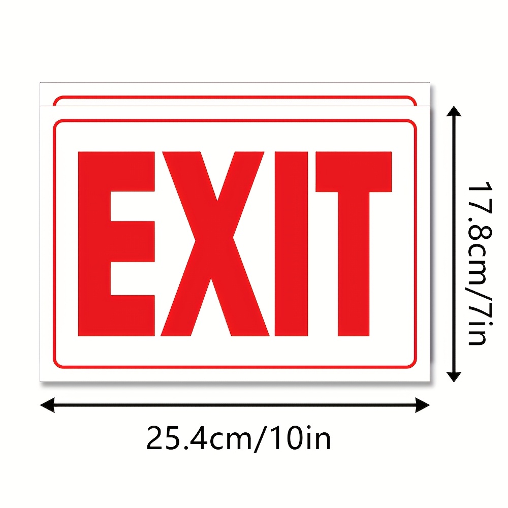 2pcs Exit Sign Stickers, High-Quality Self-Adhesive Vinyl Decals
