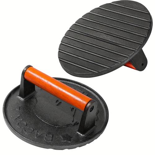 heavy duty press weight distribution for perfectly steak sandwiches durable grill press for indoor outdoor cooking