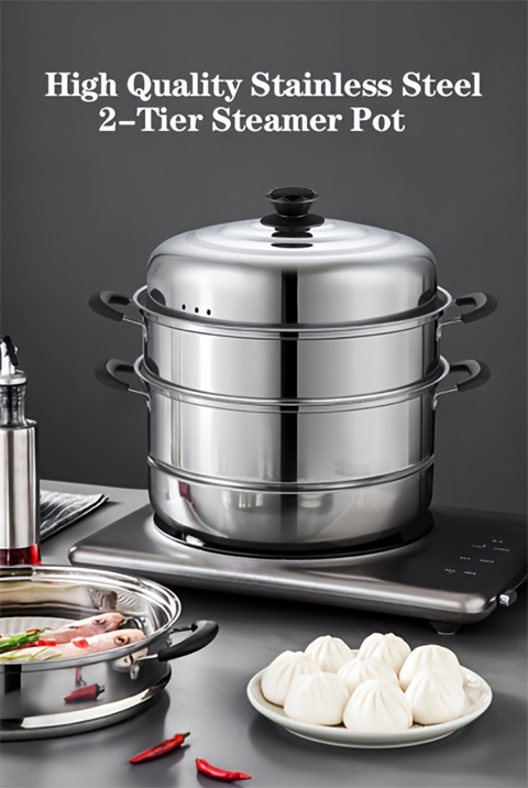  steel double set 1 cookware for steaming and use for details 1