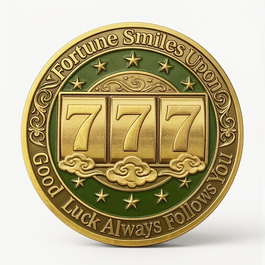 TEMU High-definition Relief Number 777 Coin, Coin, 3d Relief Pattern Coin, Unique Collectible Souvenir Novelty Gift Gift