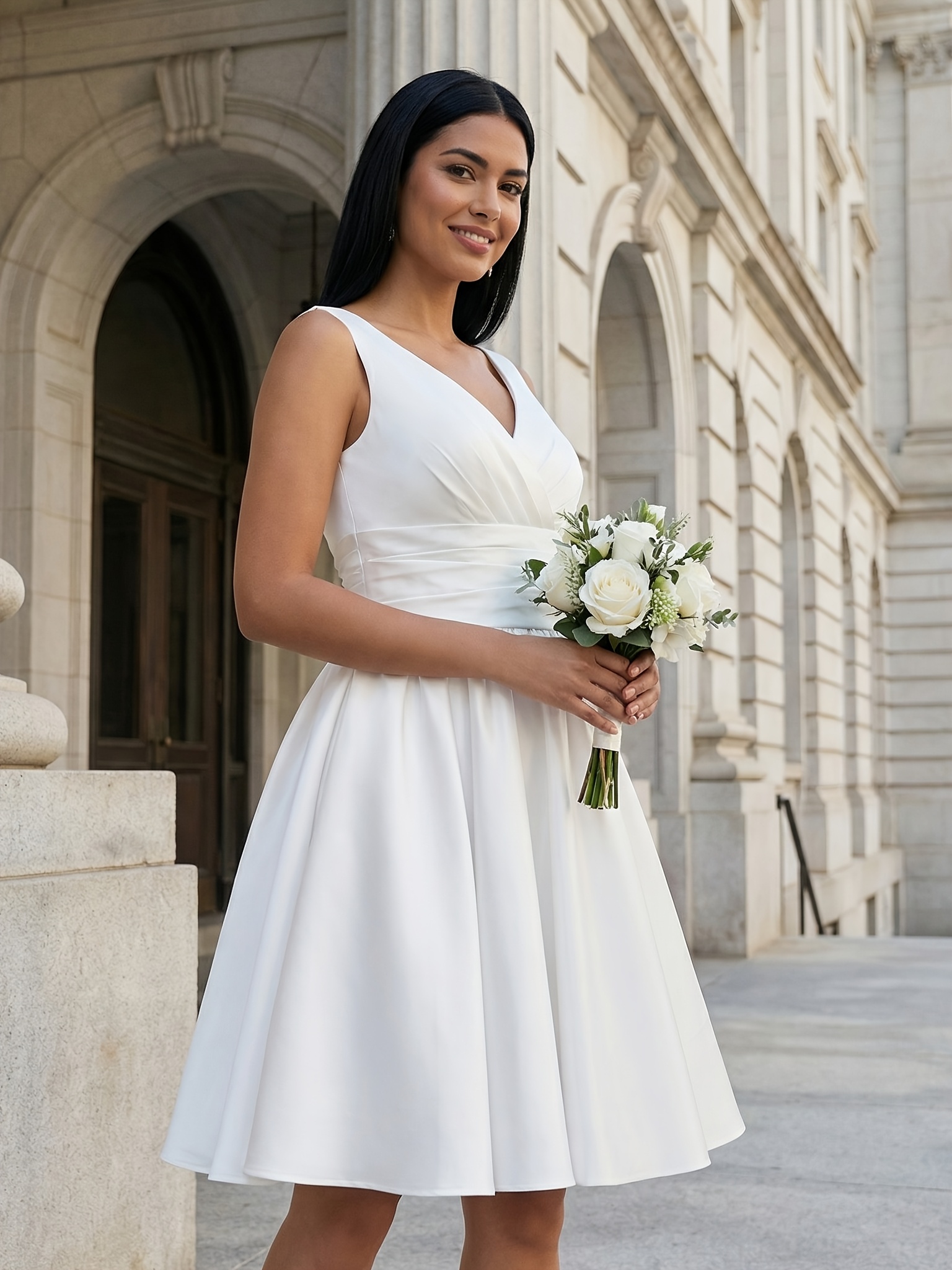 ballet style bridesmaid dresses wedding bride short white dresses women corset ballerina wedding dress