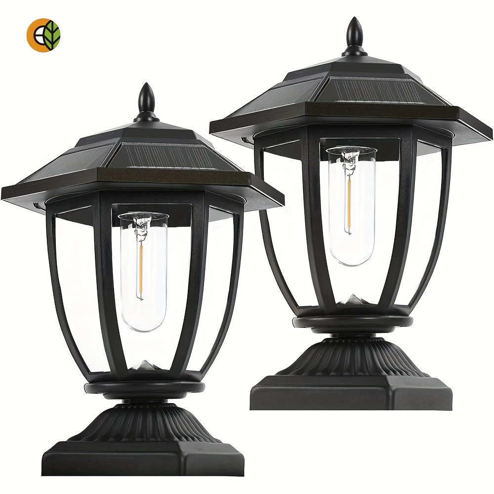 

2pcs Outdoor Solar Lights Waterproof Solar Lights Garden Lights Solar Lawn Lights Lights Wall Lights Decorative Garden Home Decoration Black Lawn Lights Outdoor Led