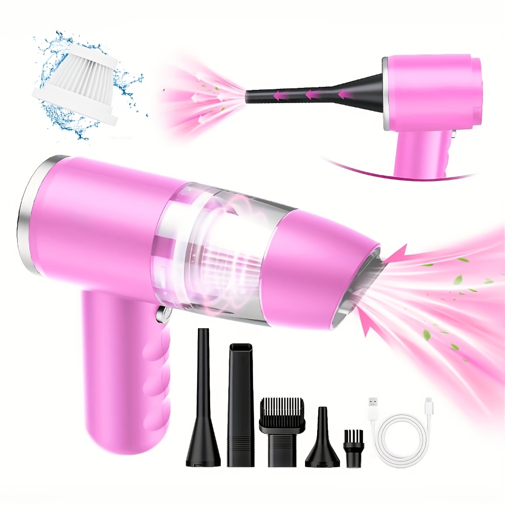 Image of Multifunctional Cordless Rechargeable Mini Vacuum Cleaner, Strong Suction, Suitable For Computer Cleaning, Home Cleaning, Car Cleaning, Valentine's Day And New Year Gifts