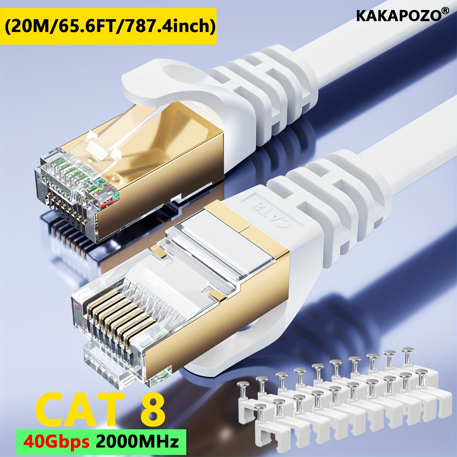 Cat 8 Ethernet Cable 10ft, High Speed 40Gbps 2000MHz RJ45 Network Cord - Black