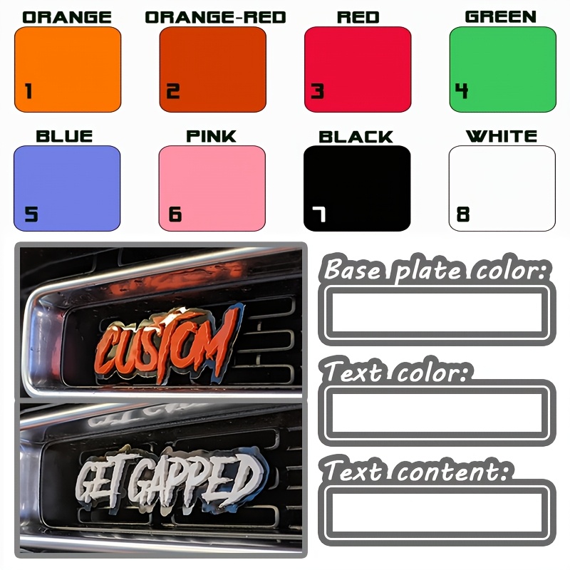 TEMU Custom Text Car Emblem - 3d Self- With , Fit Suitable For Car Exterior Decoration, For Vehicle Door Hood Trunk, Gift For Men, Car Enthusiasts,