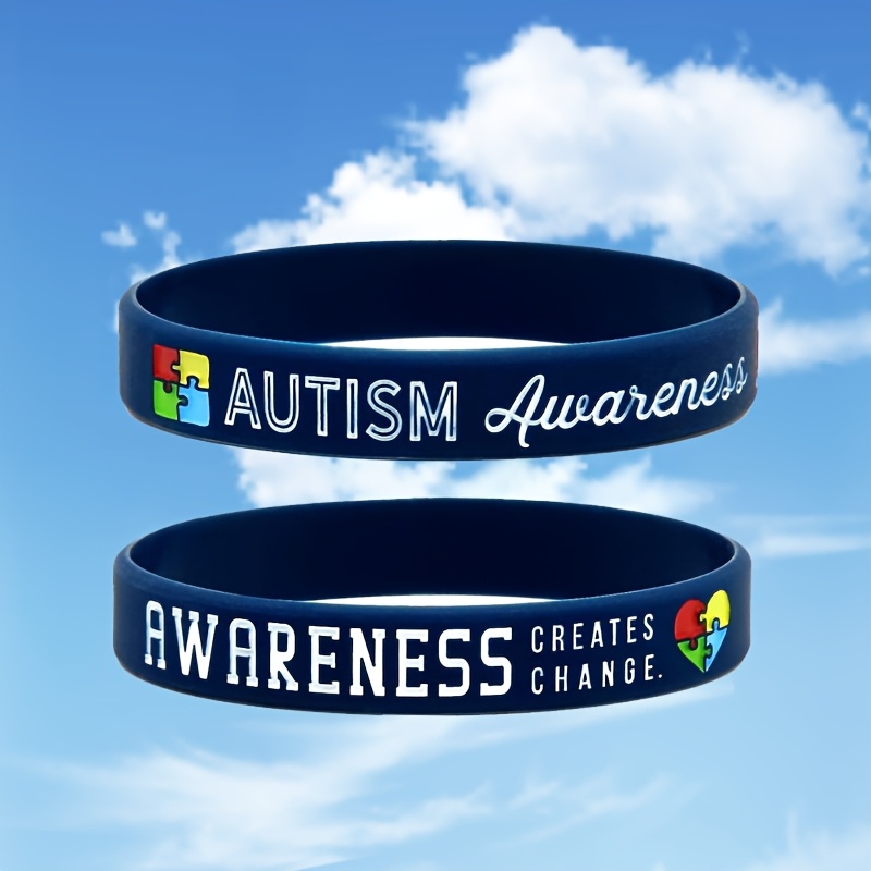 150 Pack Autism Awareness Bracelets - Colorful Silicone Inspirational Wristbands For Kids & Adults, Puzzle Piece Motivational Bands