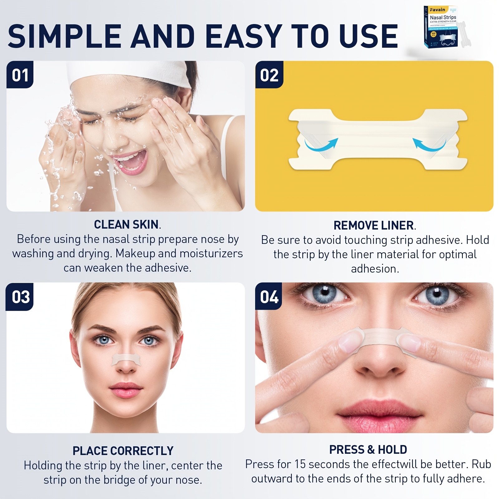 100pcs Sports Nose Strips, 31% Enhanced Airflow, Strong Hold, Breathable Design for Active Lifestyles, Holiday Gift Ready