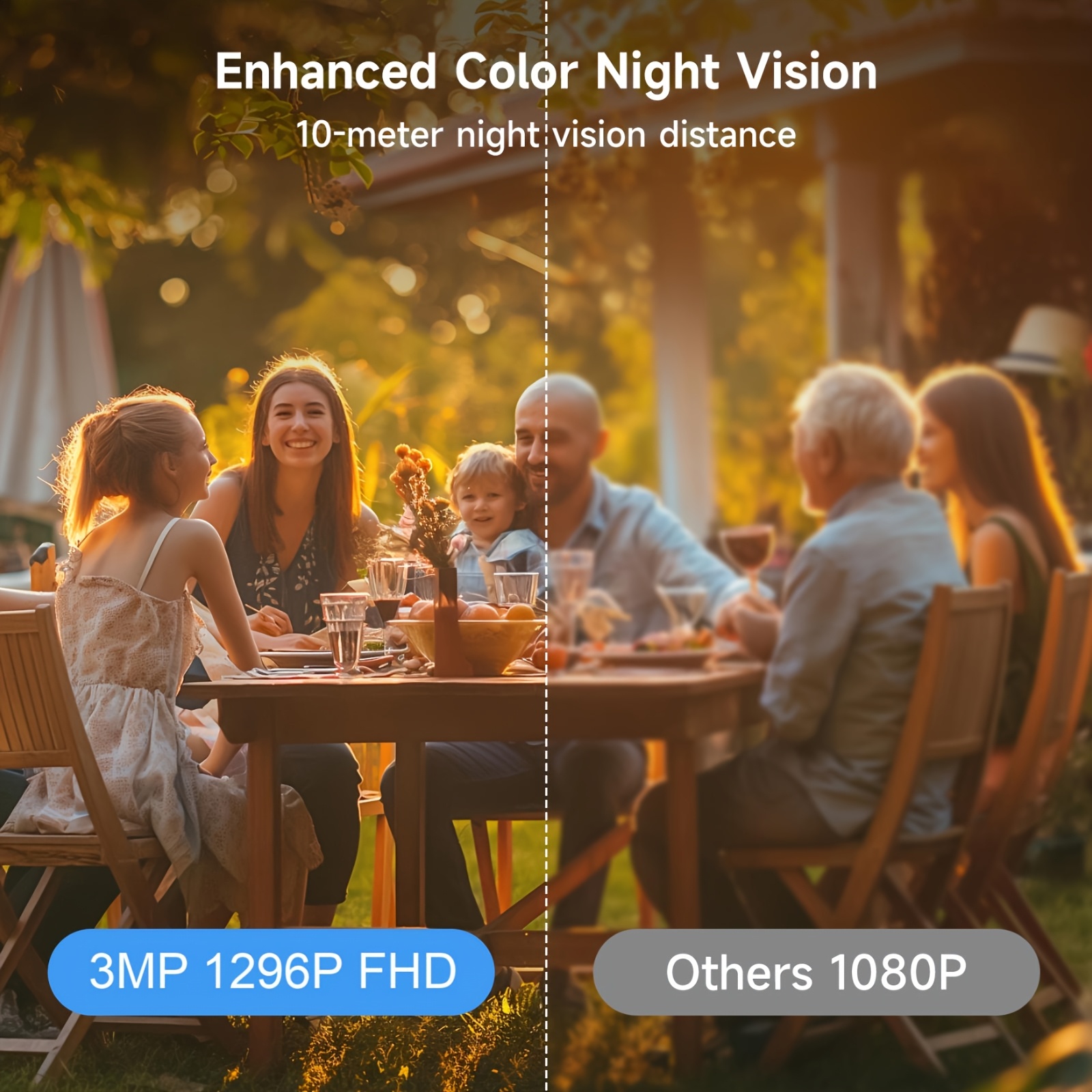 1pc 3MP Outdoor Solar-Powered Security Camera, 360° View Pan Tilt Home Surveillance, Color Night Vision, 2-Way Audio, AI Humanoid Motion Detection, IP65, 1296P FHD Video Recording For Home Safety, Outdoor Surveillance Camera, Durable Construction