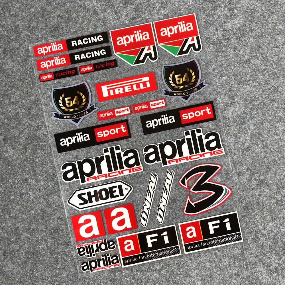 

Aprilia Racing Stickers Set For Motorcycles - Reflective, Durable, And Customizable