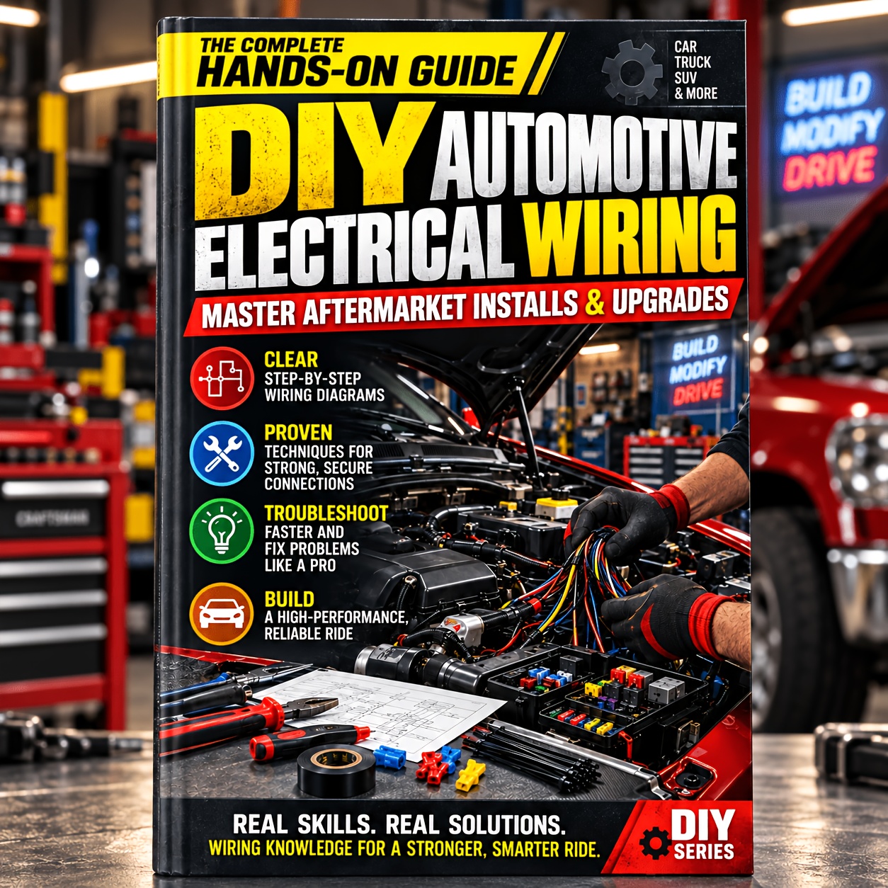 TEMU Automotive Electrical Wiring Complete Guide, Car Repair Manual, Clear Diagram For Beginners Quick Troubleshooting, Circuit Modification And