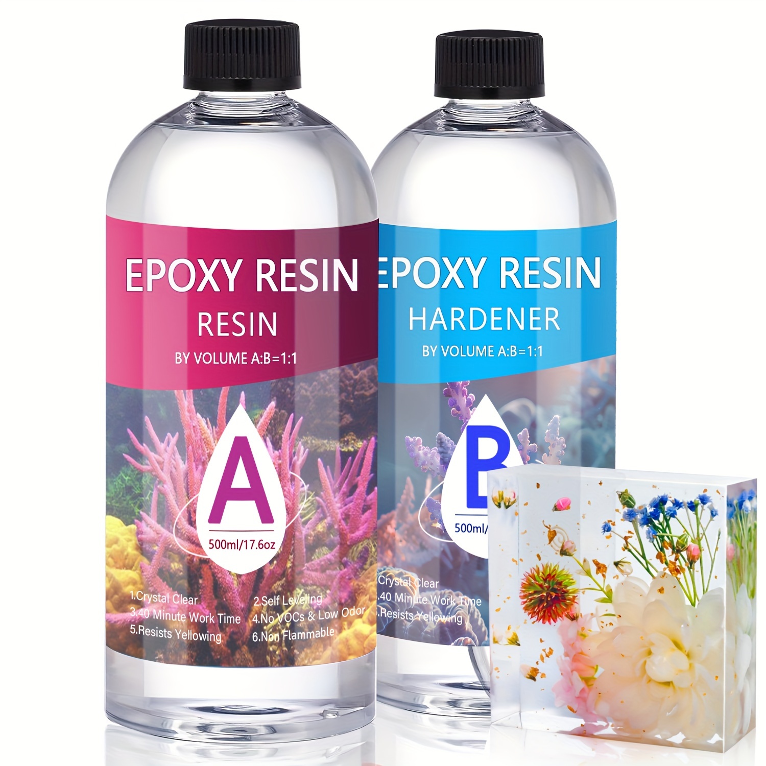   kit clear resistant self leveling for table top arts crafts casting jewelry making and coating use with mica powder molds alcohol ink