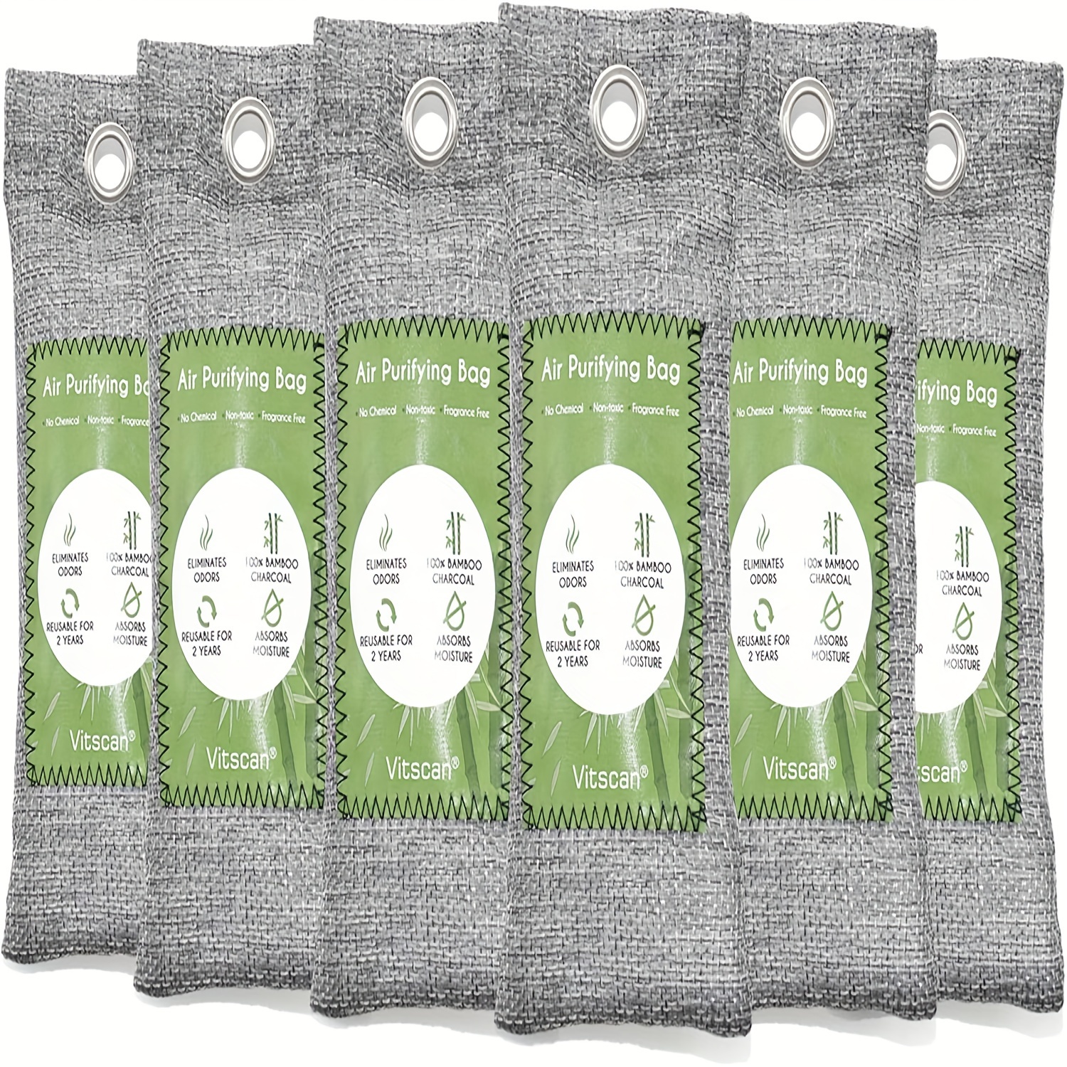 TEMU Vitscan Activated Charcoal Car Air Freshener, Moisture Absorber, Bags Odor Absorber, Shoe Deodorizer, Odor Bamboo Charcoal Air Purifying Bag