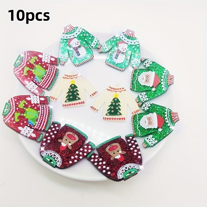 

[customer ] 10pcs Christmas Charm Set - Acrylic Reindeer, Santa & Penguin Pendants For , Keychains, Phone Charms & Car Decorations - Gift