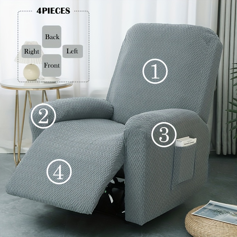 

4pcs Sofa Cover, Split Full Cover Recliner Cover, Recliner Sofa Cover, Universal Furniture Protector, With , Suitable For Living Room