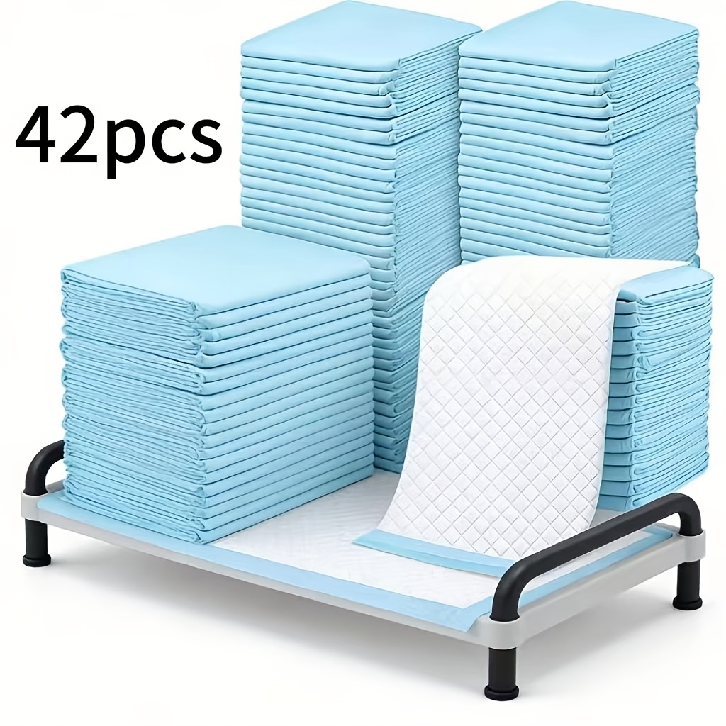 TEMU 42pcs Disposable Puppy Training Pads, Urine Pads, Suitable For Dogs, Cats, Rabbits, And Hamsters, And Super Absorbent, Dog Toilet Training, Pet