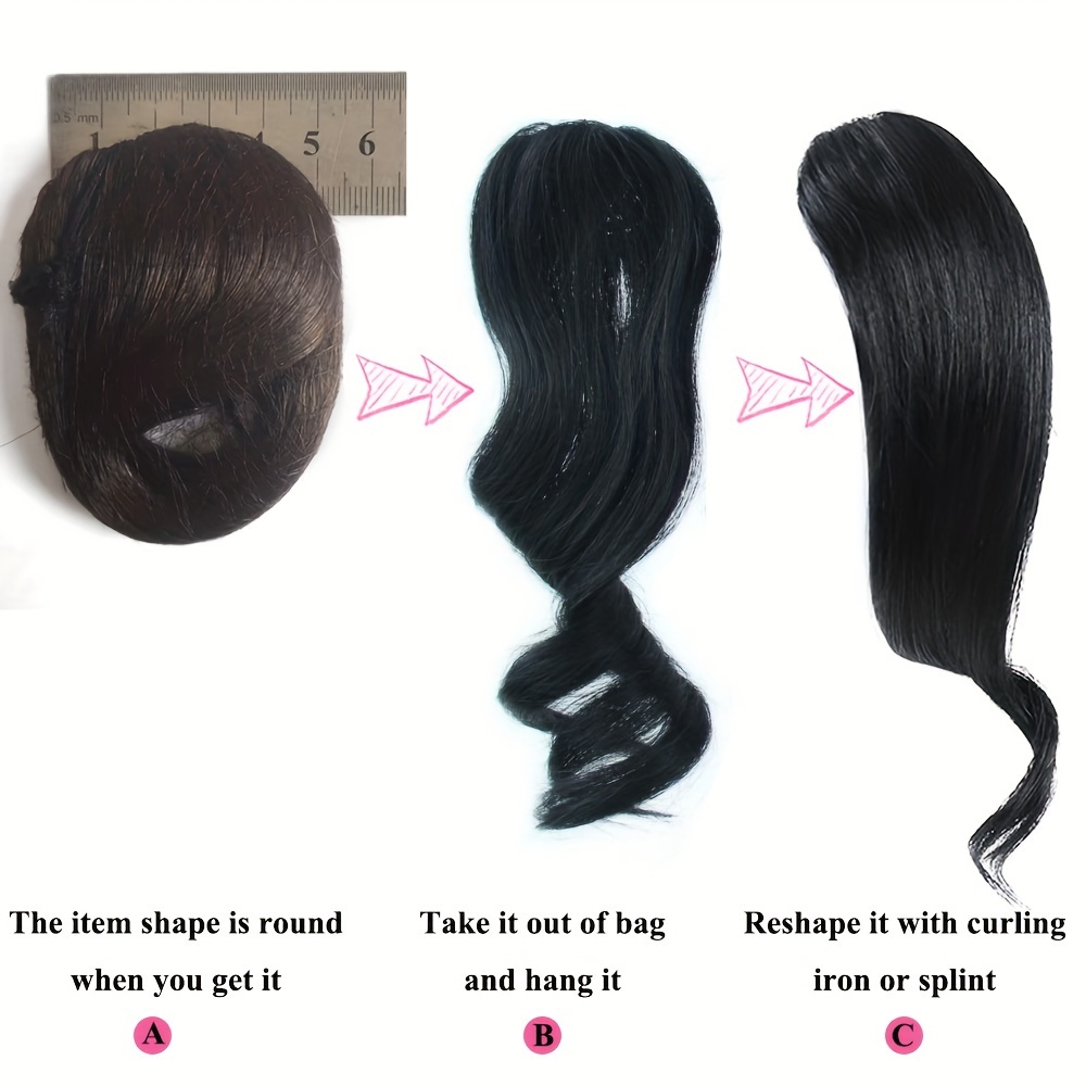 side hair bangs 100 human hair clip in hair extensions elegant for daily use cosplay party hair bangs valentine gift   gender women   body wave hair material human hair details 5