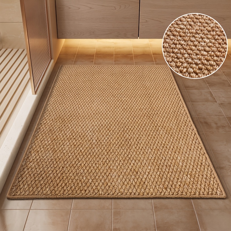 TEMU 1pc Earthy Solid Color Area Rug/premium/ Texture/indoor Decoration Rug/bathroom Mat/suitable For Bathroom, Toilet, Sink, Doorway, Etc. Bathroom