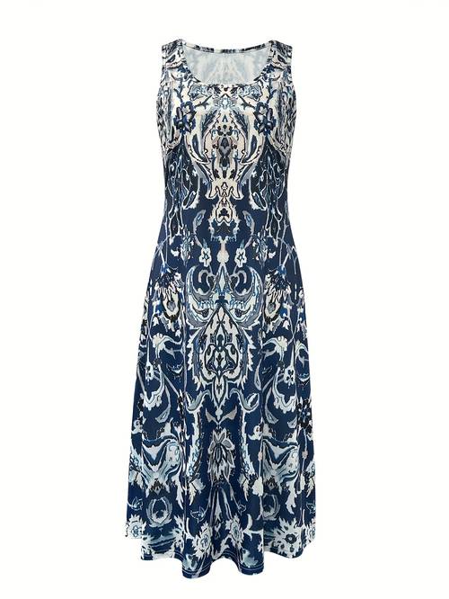 summer resort style flower print womens dress orientation