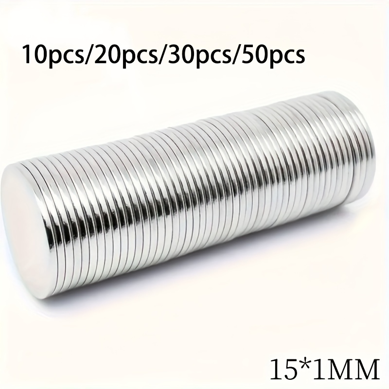 

10pcs/20pcs/30pcs/50pcs, D15*1mm, Round Magnet Neodymium Magnet Disc, Magnet, Suitable For Refrigerator And Office Magnet Ideal For Home Kitchen