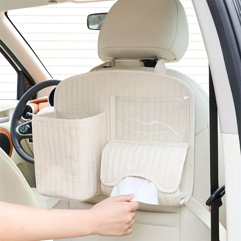 car back storage with multifunctional hooks tissue box and miscellaneous items organizer for vehicles Product details 4