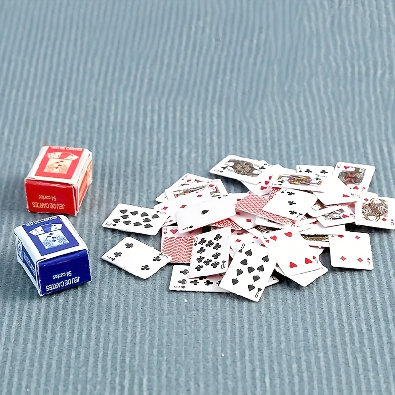 54pcs mini creative playing card   decorate travel games small playing cards suitable for novelty party games and gifts poker additions handmade novelty party games