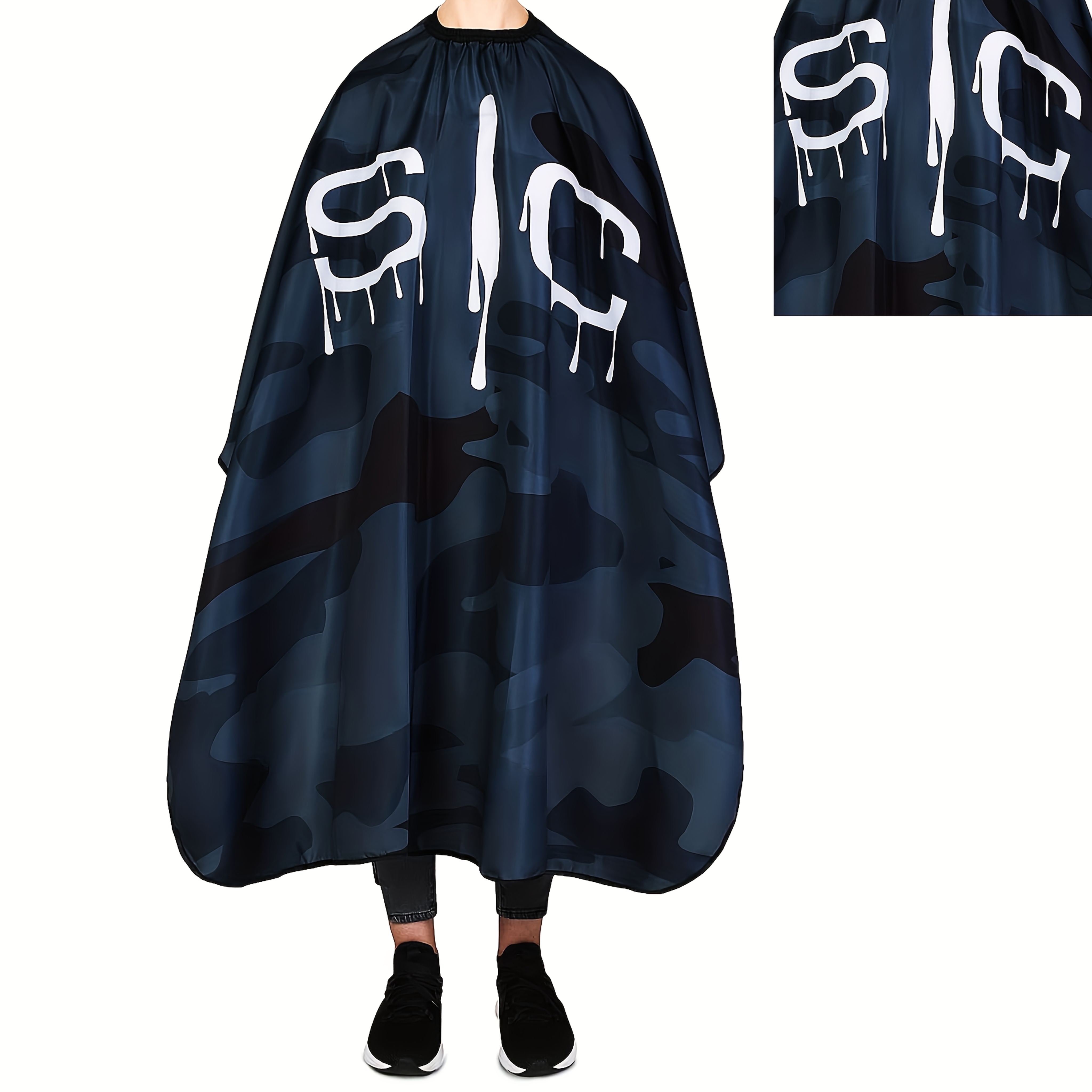 Image of Professionally Cuts The Apron, Camouflage Shawl, The Polyester Durable Fabric Is Easy To Clean, And The High-end Apron Is Anti-static And To The Hair, Suitable For Salon Or Home Haircuts