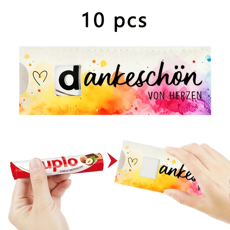 TEMU 5pcs/10pcs Pack Felt Gift Bags Suitable For Farewell Gifts, Teacher Appreciation, Employee Thank You - German "dankeschön " Printed Bags For