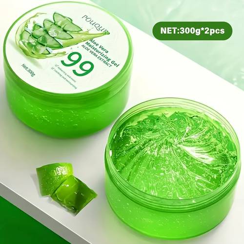 2pcs vera gel each hydrating and moisturizing care gel for face and body suitable for sensitive and dry skin skin care products natural aloe vera glycerin infused gel