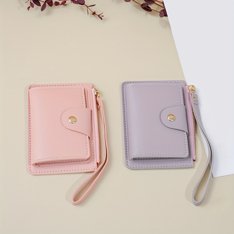 

Solid Color Short Wallet, Multi Card Slots Coin Purse, Cute Mini Credit Card Holder, Foldable Money Clip