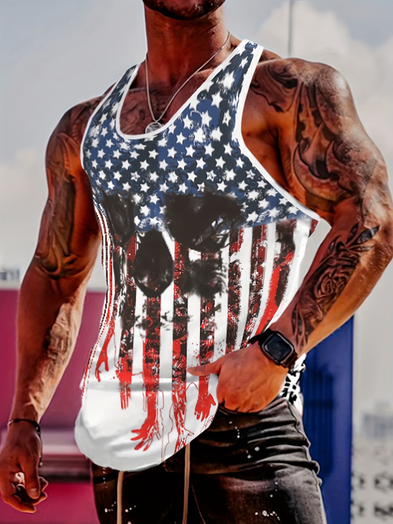 Camiseta Sin Mangas Hombre Manos Tatuadas Gráfico Gesto - Temu Chile
