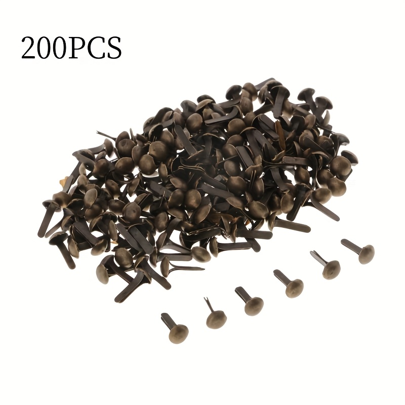 TEMU 200pcs Mini Round Fasteners Metal Brads Paper Fasteners Scrapbooking Embellishment For Paper Decoration Arts&craft Diy,school Project Decorative
