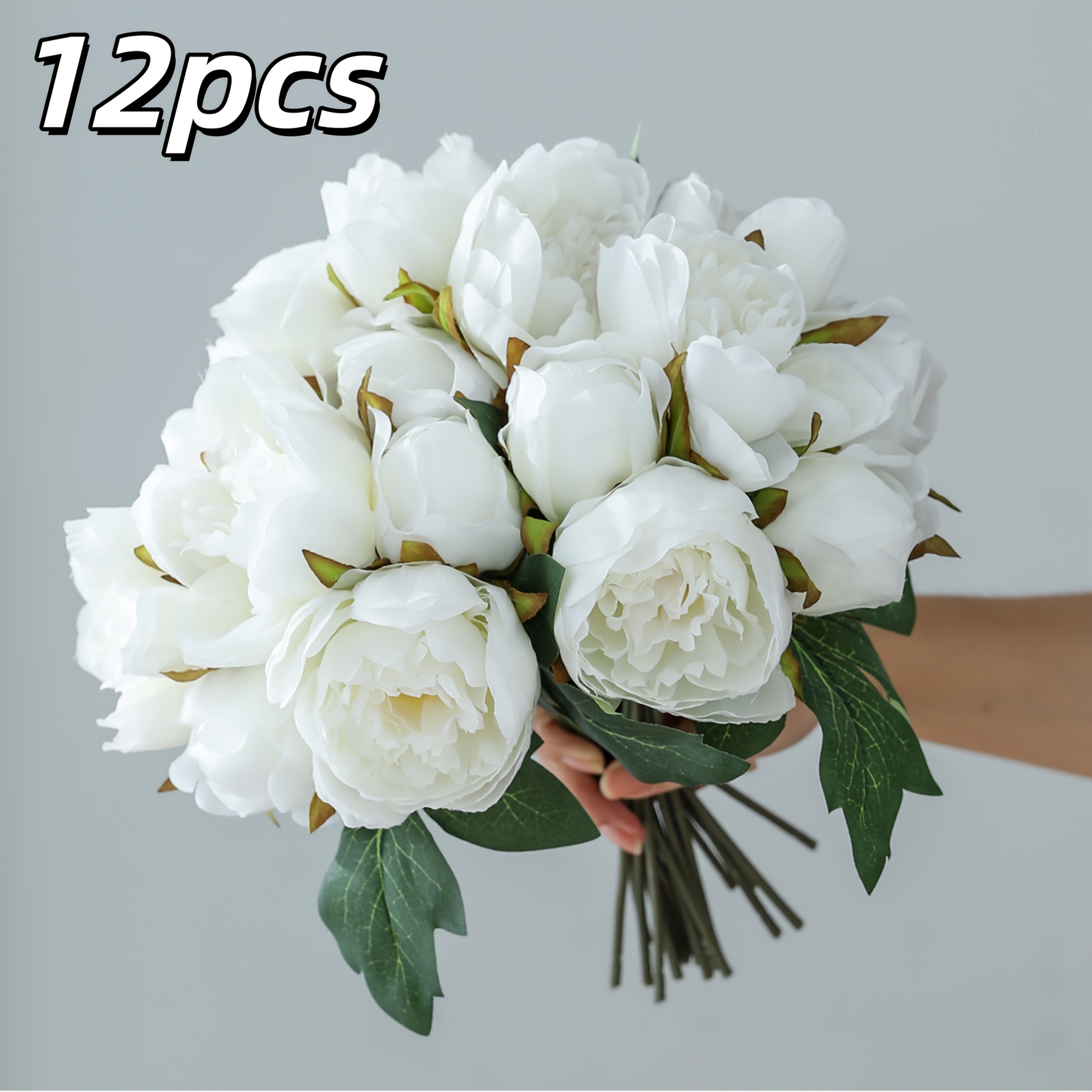 TEMU 12pcs Artificial Bouquet, Suitable For Room Vase Centerpiece Decoration, Wedding Engagement Party Decor, Scene Setting