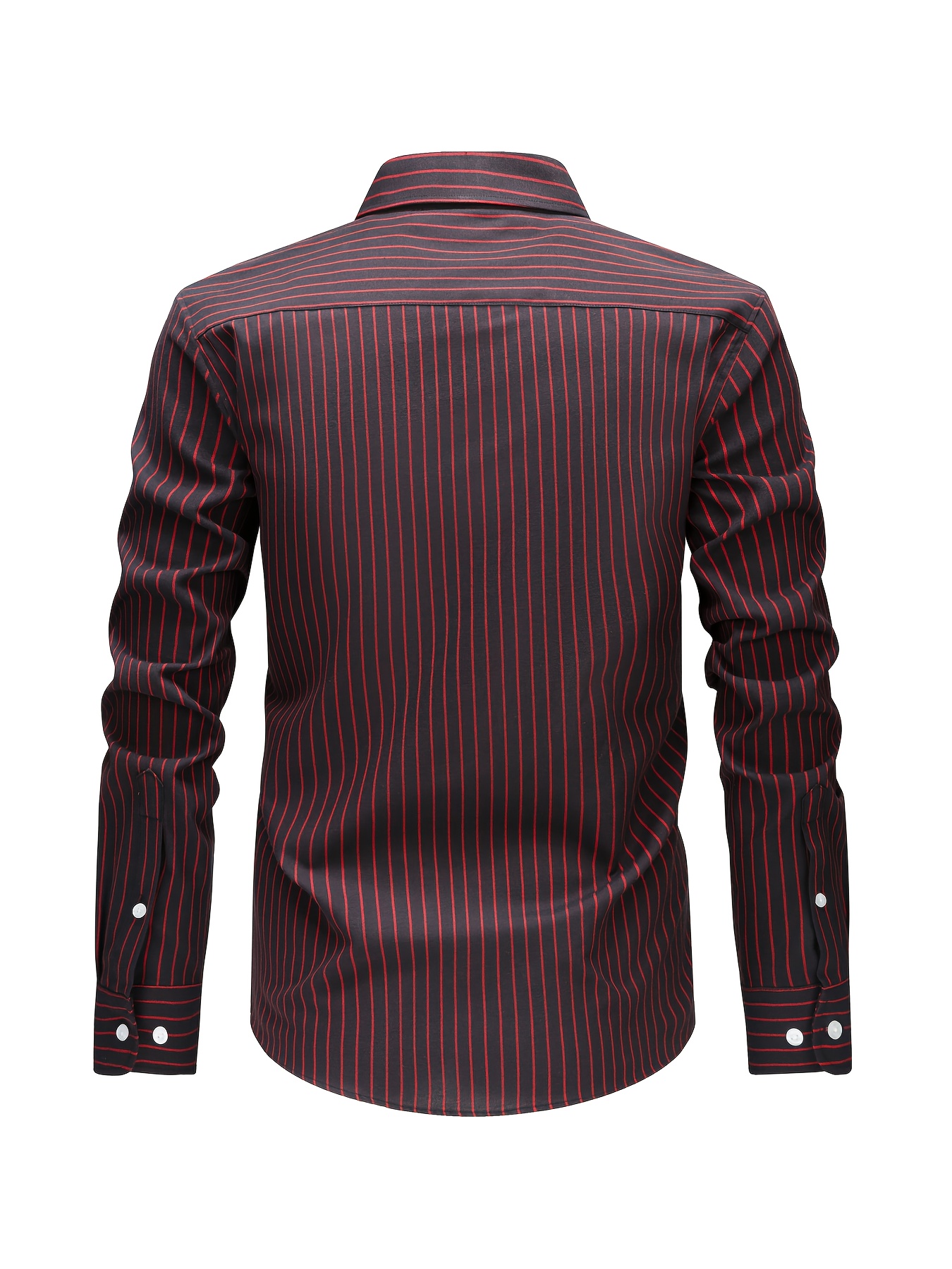 Oxford Shirts, Men'S Casual Stylish Long Sleeves, Business Loose Shirts, Button- Striped Dress Shirts, Long-Sleeve Collared Office Work Shirts with Fine Stripes, Perfect for Casual Outings And Streetwear